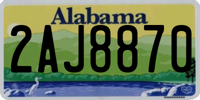 AL license plate 2AJ8870