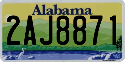AL license plate 2AJ8871