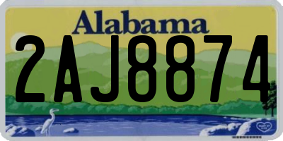 AL license plate 2AJ8874