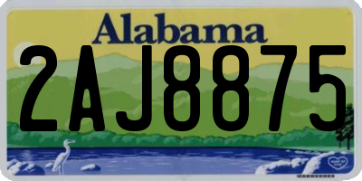 AL license plate 2AJ8875