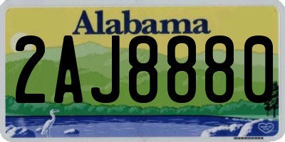 AL license plate 2AJ8880