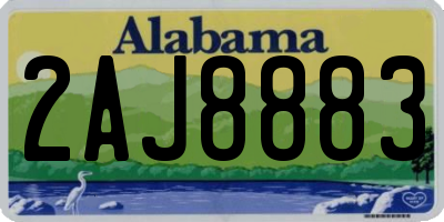 AL license plate 2AJ8883