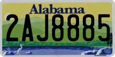 AL license plate 2AJ8885