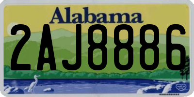 AL license plate 2AJ8886