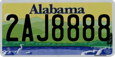 AL license plate 2AJ8888