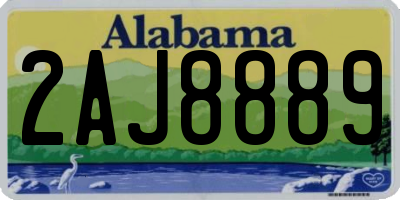 AL license plate 2AJ8889