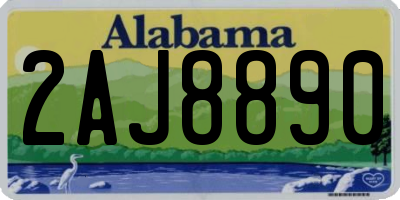 AL license plate 2AJ8890