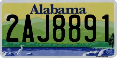 AL license plate 2AJ8891