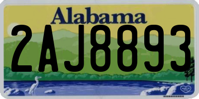 AL license plate 2AJ8893