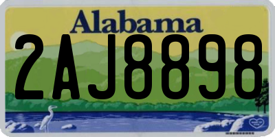 AL license plate 2AJ8898