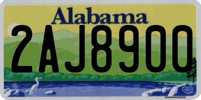 AL license plate 2AJ8900