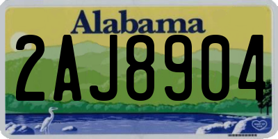 AL license plate 2AJ8904