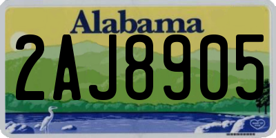 AL license plate 2AJ8905