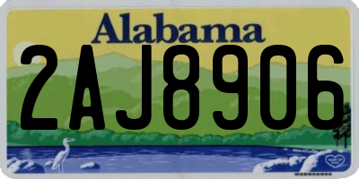 AL license plate 2AJ8906