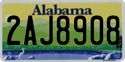 AL license plate 2AJ8908