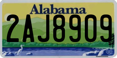 AL license plate 2AJ8909