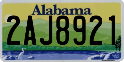 AL license plate 2AJ8921