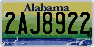AL license plate 2AJ8922