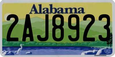 AL license plate 2AJ8923