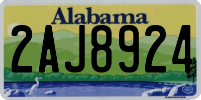 AL license plate 2AJ8924