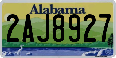 AL license plate 2AJ8927