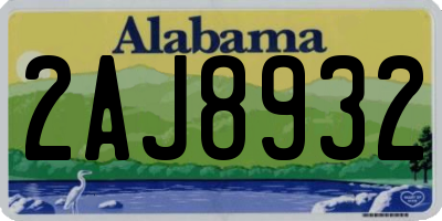 AL license plate 2AJ8932