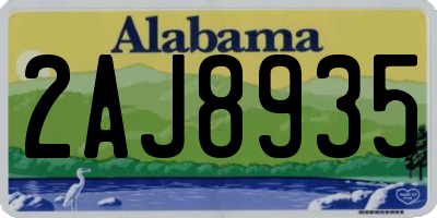 AL license plate 2AJ8935