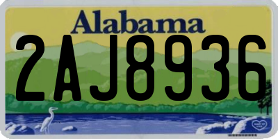 AL license plate 2AJ8936