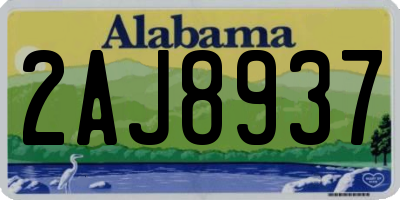 AL license plate 2AJ8937