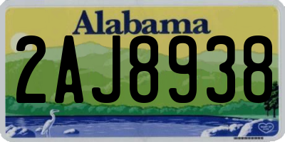 AL license plate 2AJ8938