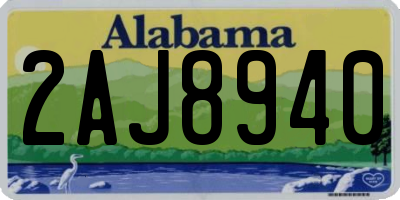 AL license plate 2AJ8940