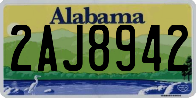 AL license plate 2AJ8942