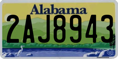 AL license plate 2AJ8943