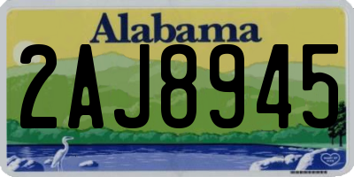AL license plate 2AJ8945