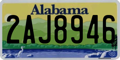 AL license plate 2AJ8946
