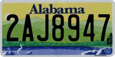AL license plate 2AJ8947