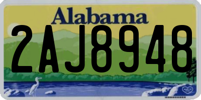 AL license plate 2AJ8948