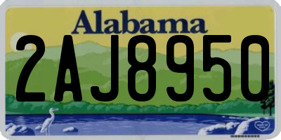 AL license plate 2AJ8950