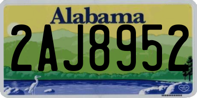 AL license plate 2AJ8952