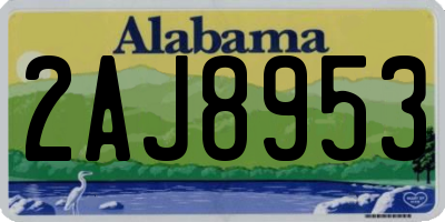 AL license plate 2AJ8953