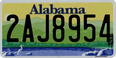 AL license plate 2AJ8954