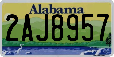AL license plate 2AJ8957