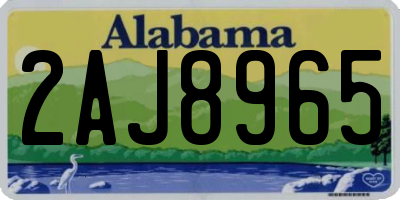 AL license plate 2AJ8965