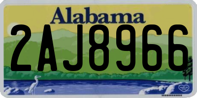 AL license plate 2AJ8966