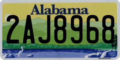AL license plate 2AJ8968
