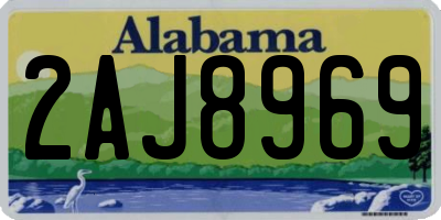 AL license plate 2AJ8969