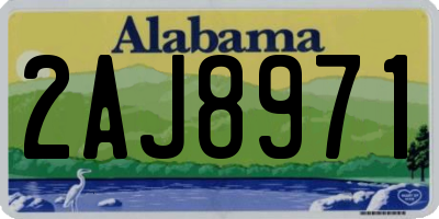 AL license plate 2AJ8971