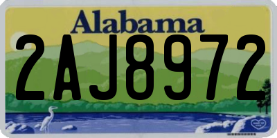 AL license plate 2AJ8972