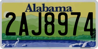 AL license plate 2AJ8974