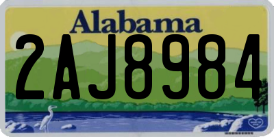 AL license plate 2AJ8984